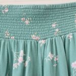 American Eagle  Pastel Green Floral Flowy Elastic Shorts Pockets Small Petite Photo 1