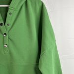 Campfire Cozy Size L Hooded Sweatshirt Henley Casual Loose Kangaroo Pocket Green Size L Photo 7
