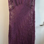 Sundance  100% Silk Embroidered Wine Slip Maxi Dress size 6 boho resort‎ coastal Photo 0
