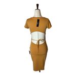 Lulus  Orange‎ Casual Allure Dark Mustard Back Cutout Fitted Mini Dress XS Photo 3