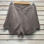 Naked Zebra  High Waisted Pleated Tencel Shorts Taupe Brown Relaxed Fit Sz M Photo 7