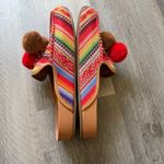 Gianni Bini  Slides Southwestern Pom Pom Slip On Mules Shoes Photo 5