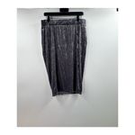 Torrid Silver Gray Crushed Velvet Midi Pencil Pull On Skirt Stretch Size 1 Photo 2