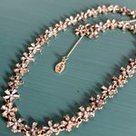 Loft Charming Minimalist Floral Crystal Choker in Gold Tone Setting Photo 6
