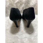 Ferragamo Womens Black Suede Heels Size 8.5 Made In Italy Photo 2