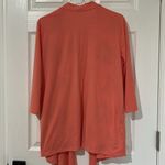 Blair  faux cardigan coral 3/4 sleeve top sz Large Photo 3