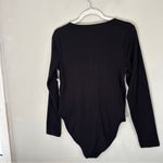 Old Navy  Long-Sleeve Square Neck Rib Knit Bodysuit Black NWT Large Photo 5