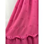 Bohemian Pink Maxi Dress With Lace Sleeves & Embroidery Size L By The River Size L Photo 3