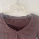 SheIn  brown long sleeve cropped v-neck top shirt Photo 1