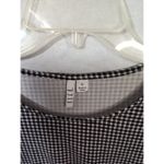 Elle ‎ Womens XL Sleeveless Black And White Checkered Blouse Ties round neck Photo 7