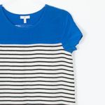 Joie  Momsen Short‎ Sleeve Striped Silk Shift Dress Womens Size XS Photo 4