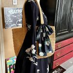 Aqua Dresses Blue Floral Bell Sleeve Mini Dress Photo 3