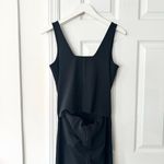 Spanx Black Booty Boost Easy Access Open Back Full Length Flare Jumpsuit Large Photo 7