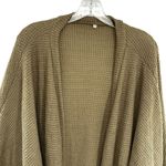 Women’s Waffle Knit Open Front Olive Cardigan Sweater Size XXL Photo 2