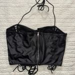 Black faux leather top Size L Photo 1