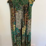 Moa Moa  Boho Green Print Maxi Dress Size Small Photo 4