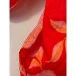 Karlie Red Pink Combo Floral Smocked Midi Dress S Photo 2