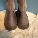 Frye  Gemma Tall Shearling Gray Leather Winter Boots Photo 5