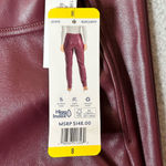 Joie  Pants Womens 8 Burgundy Straight Faux Leather Limited Edition Pants NEW‎ Photo 4