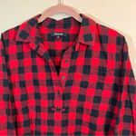 Madewell ✨ Women’s Red Black Buffalo Plaid Collared Long Sleeve Shirt Medium Photo 1