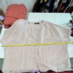  100% Linen Blouse Tahari Kimono Sleeve Neutral Relaxed Summer Beach Photo 6