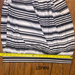 Maurice's Monochrome black white Striped maxi Skirt size 2X side slits Photo 2