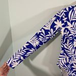 Kate Spade Blue Floral Long Sleeve Paddle Rash Guard One Piece Swimsuit Size M Photo 5