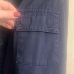 ZARA ✨ Trafaluc Cargo Parka Navy Sz Large Coat✨ Photo 7