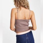 ASOS Noisy May ribbed knit skinny strap top in taupe Photo 4