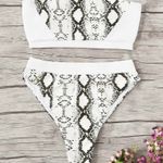 SheIn Snakeskin Bandeau with High Cut Bikini Photo 0