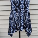 Fig & Blu Sleeveless Tie Dye Tunic Top | Tie Dye Sleeveless Shirt Blue Size L Photo 2