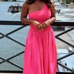Derek Lam  COLLECTIVE Pink One-Shoulder Drop Waist Bubble Hemline Dress Size XS Photo 12