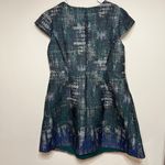 Vince Camuto Plus Size V Neck Cap Sleeve Green Jacquard Dress 16W Women Photo 7