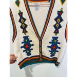 Vintage Napa Valley Rainbow Aztec Copper Button Sweater Vest Size Extra Large Photo 6