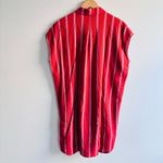 Blu Dahlia Button Front Dress Red orange white Striped in size L Size L Photo 6