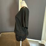 Women’s Black Top with Black Lacy Tank Underneath Batwing Sleeves Size M NEW Size M Photo 4