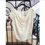 BCBGeneration BCBG Burnout Top Tee Shirt Cream Beige Yellow Medium Photo 3