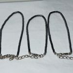 Set of Five Hematite Bead‎ Bracelets Gray Photo 0