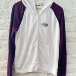 Victoria's Secret PINK Perfect Full Zip Hoodie Large Jacket White Photo 2