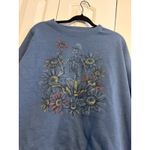 American Eagle Skeleton Floral Graphic Sweatshirt Blue XL Photo 3