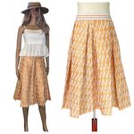 Jijil Orange Patterned Aline Women's Skirt Size 6 Photo 1