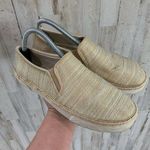 Jack Rogers  "Tucker" Gold & Tan Espadrille White Slip On Sneaker Photo 1