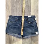 Old Navy  Medium Wash Denim Jean‎ Shorts Jorts Stretch High Rise Blue Size 14 36 Photo 6
