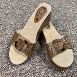 G.C. shoes  open toes snakeskin slip ons.3” heels 8 Photo 0