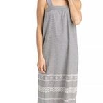 Vineyard Vines Women's Striped Embroidered Maxi Dress White And Gray Size 4 Photo 0