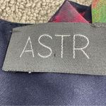 ASTR the Label Abstract Print Sheer Wide Leg Jumpsuit Navy Blue Medium Photo 10