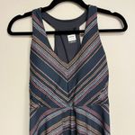 prAna  Dress Saxon Midi Blue Stripe Athletic Sleeveless Racerback Size Small Photo 4