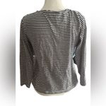 COS  Black & White Striped Long Sleeve Top Size Small Photo 1