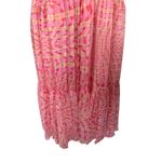 MISA Los Angeles Misa Los Angeles Dalia Cutout Chiffon Maxi Dress Septima Geo Pink Medium NWT Photo 8