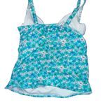 Lands' End Blue Floral Women's Swim Top Photo 2